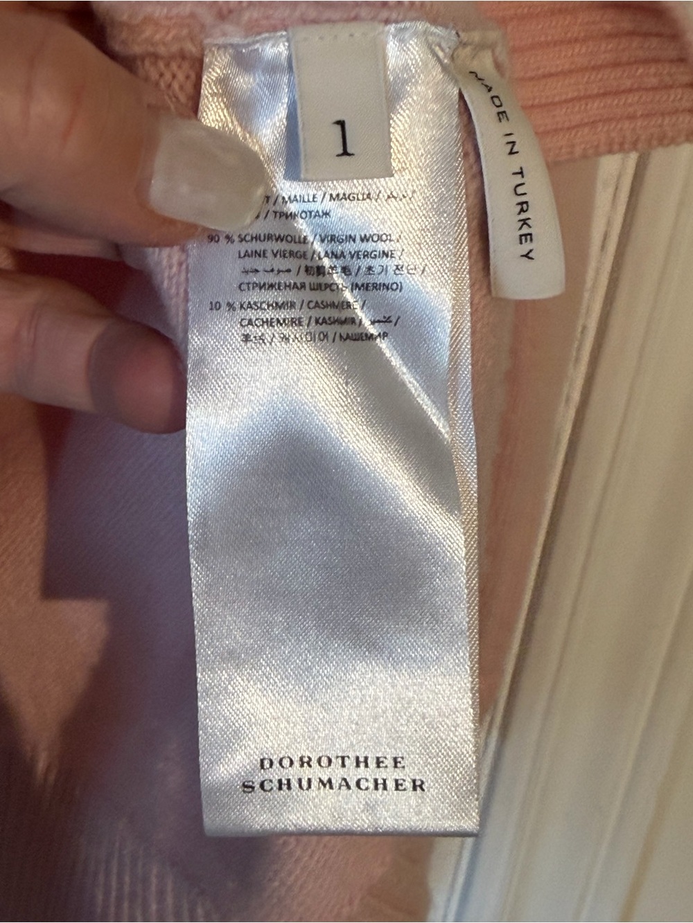 DOROTHEE SCHUMACHER Wool Cashmere Crew Neck Sweater Size L - Picture 10 of 10